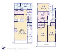 【千葉県/松戸市二十世紀が丘美野里町】松戸市二十世紀が丘美野里町 新築一戸建て 間取り図