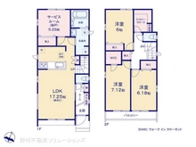 【千葉県/松戸市二十世紀が丘美野里町】松戸市二十世紀が丘美野里町 新築一戸建て 間取り図