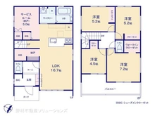 【千葉県/松戸市牧の原】松戸市牧の原1丁目 新築一戸建て 間取り図