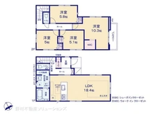 【千葉県/松戸市古ケ崎】松戸市古ケ崎 新築一戸建て 間取り図