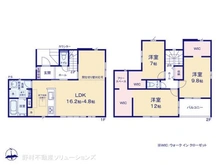 【千葉県/柏市篠籠田】柏市篠籠田 新築一戸建て 間取り図