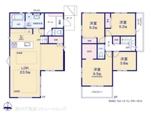 【千葉県/柏市つくしが丘】柏市つくしが丘1丁目 新築一戸建て 間取り図