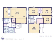 【千葉県/柏市つくしが丘】柏市つくしが丘1丁目 新築一戸建て 間取り図