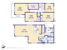 【千葉県/柏市松ケ崎】柏市松ケ崎 新築一戸建て 間取り図