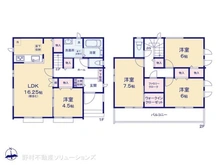 【千葉県/松戸市栗ケ沢】松戸市栗ケ沢 新築一戸建て 間取り図