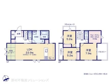 【千葉県/松戸市八ケ崎】松戸市八ケ崎3丁目 新築一戸建て 間取り図