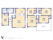 【千葉県/松戸市千駄堀】松戸市千駄堀 新築一戸建て 間取り図