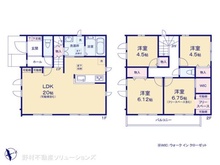 【千葉県/流山市加】流山市加1丁目 新築一戸建て 間取り図