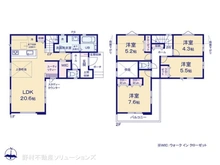 【千葉県/柏市旭町】柏市旭町8丁目 新築一戸建て 間取り図