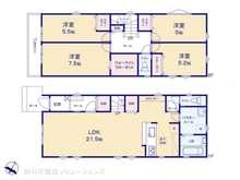 【千葉県/柏市つくしが丘】柏市つくしが丘5丁目 新築一戸建て 間取り図