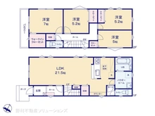 【千葉県/柏市つくしが丘】柏市つくしが丘5丁目 新築一戸建て 間取り図