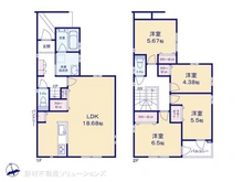 【千葉県/松戸市常盤平】松戸市常盤平4丁目 新築一戸建て 間取り図