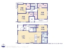 【千葉県/流山市三輪野山】流山市三輪野山1丁目 新築一戸建て 間取り図