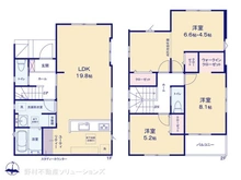 【千葉県/流山市三輪野山】流山市三輪野山1丁目 新築一戸建て 間取り図