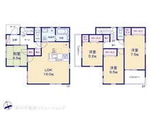 【千葉県/柏市篠籠田】柏市篠籠田 新築一戸建て 間取り図