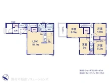 【千葉県/松戸市栗ケ沢】松戸市栗ケ沢 新築一戸建て 間取り図