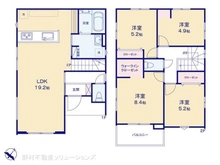【千葉県/流山市東初石】流山市東初石1丁目 新築一戸建て 間取り図