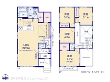 【千葉県/流山市加】流山市加5丁目 新築一戸建て 間取り図