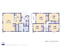 【千葉県/柏市篠籠田】柏市篠籠田 新築一戸建て 間取り図