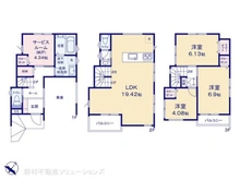 【千葉県/柏市あけぼの】柏市あけぼの2丁目 新築一戸建て 間取り図