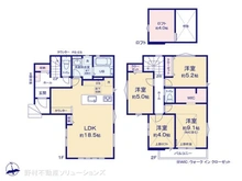 【千葉県/流山市加】流山市加4丁目 新築一戸建て 間取り図