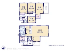 【千葉県/柏市松葉町】柏市松葉町6丁目 新築一戸建て 間取り図