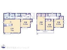 【千葉県/松戸市八ケ崎】松戸市八ケ崎6丁目 新築一戸建て 間取り図