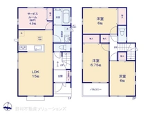 【千葉県/松戸市八ケ崎】松戸市八ケ崎6丁目 新築一戸建て 間取り図