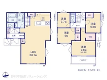 【千葉県/松戸市六高台】松戸市六高台2丁目 新築一戸建て 間取り図