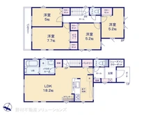 【千葉県/柏市西原】柏市西原1丁目 新築一戸建て 間取り図