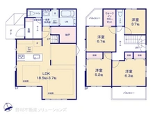 【千葉県/柏市東】柏市東3丁目 新築一戸建て 間取り図
