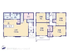 【千葉県/柏市大室】柏市大室 新築一戸建て 間取り図