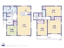 【千葉県/柏市増尾】柏市増尾4丁目 新築一戸建て 間取り図