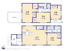 【千葉県/柏市増尾】柏市増尾7丁目 新築一戸建て 間取り図