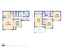 【千葉県/松戸市五香西】松戸市五香西4丁目 新築一戸建て 間取り図