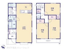【千葉県/船橋市新高根】船橋市新高根3丁目 新築一戸建て 間取り図