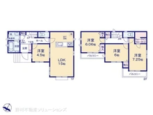 【千葉県/船橋市新高根】船橋市新高根3丁目 新築一戸建て 間取り図