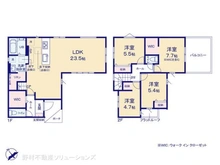 【千葉県/船橋市坪井西】船橋市坪井西1丁目 新築一戸建て 間取り図