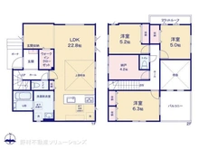 【千葉県/船橋市大穴北】船橋市大穴北1丁目 新築一戸建て 間取り図