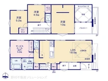 【千葉県/船橋市薬円台】船橋市薬円台3丁目 新築一戸建て 間取り図