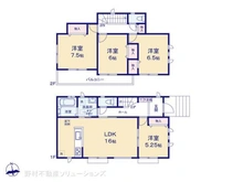 【千葉県/船橋市大穴南】船橋市大穴南1丁目 新築一戸建て 間取り図