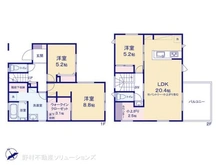 【千葉県/船橋市咲が丘】船橋市咲が丘2丁目 新築一戸建て 間取り図