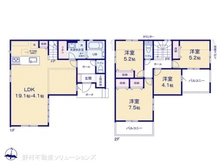 【千葉県/船橋市松が丘】船橋市松が丘3丁目 新築一戸建て 間取り図
