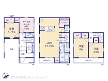 【千葉県/船橋市田喜野井】船橋市田喜野井6丁目 新築一戸建て 間取り図