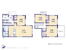 【千葉県/船橋市田喜野井】船橋市田喜野井1丁目 新築一戸建て 間取り図