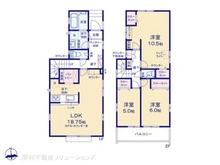 【千葉県/船橋市習志野】船橋市習志野1丁目 新築一戸建て 間取り図