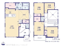 【千葉県/船橋市習志野】船橋市習志野2丁目 新築一戸建て 間取り図