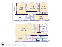 【千葉県/船橋市旭町】船橋市旭町3丁目 新築一戸建て 間取り図
