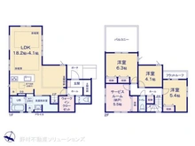【千葉県/船橋市西習志野】船橋市西習志野2丁目 新築一戸建て 間取り図