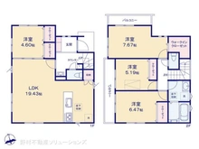 【千葉県/船橋市習志野台】船橋市習志野台4丁目 新築一戸建て 間取り図